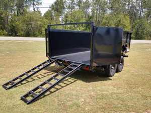 Remolque de Volteo 7x16 de 7 Toneladas, Remolque de Servicio Pesado con Laterales Altos, Eje Doble 14LP-16 para Transporte en Construcción - Product Image 5