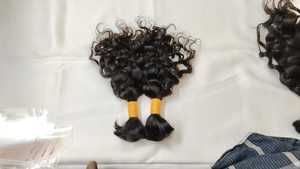 Extensiones de cabello humano Remy a granel con ondas de cuerpo rizado Natural trenzado rizado extremos completos tipo de cabello indio textura de un solo donante - Product Image 4