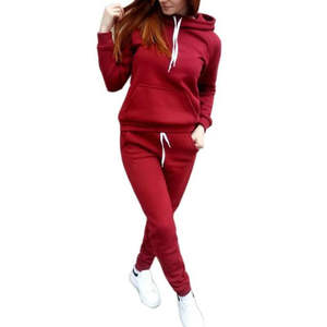 Conjunto Deportivo Informal de Dos Piezas para Mujer, Sudadera y Pantalón, Tejido Suave y Cómodo para Gimnasio, Aire Libre y Viajes - Product Image 1