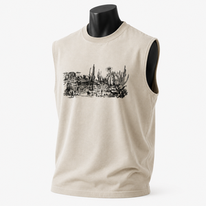 Camiseta sin mangas para hombre con estampado gráfico, estilo urbano, camiseta informal de verano - Product Image 3