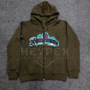 เสื้อฮู้ดผู้ชายสีทึบมาใหม่เสื้อผ้าฤดูหนาวพิมพ์ลายดิจิตอล - Product Image 1