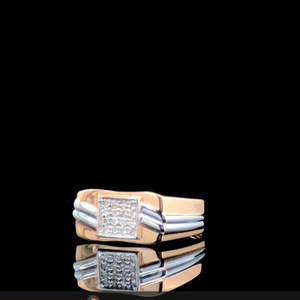 แหวนหมั้นเพชรทรงกลมเพาะเลี้ยงในห้องปฏิบัติการสำหรับผู้ชาย ทองคำแท้ 14K ได้รับการรับรองจาก IGI - Product Image 1