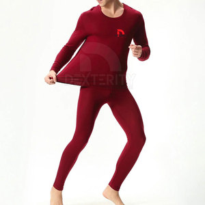 Wholesale <b>Men's</b> <b>Thermal</b> <b>Inner</b> <b>Wear</b> Long Johns Suit Polyester/Cotton Fabric Standard Thickness Crew Neck Breathable Eco-Friendly - Product Image 4