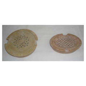 Porte-savon en pierre à savon arrondi à paillettes pour le bain, fait à la main, sculpture en étoile, conçu pour la fabrication d'articles en gros - Product Image 1