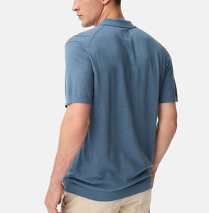 Polo para Hombre de Color Sólido, Camisa para Hombre, Tejido de Punto, Diseño Comprimido, Cómodo y Transpirable - Product Image 3