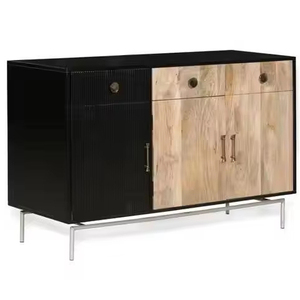 Meuble de rangement industriel vintage extensible vieux manguier bois fer métal pour salon chambre atelier qualité supérieure - Product Image 1