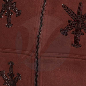 เสื้อฮู้ดผู้ชายสไตล์สตรีทแวร์แบบมีฮู้ดสำหรับผู้ชาย2025ประดับพลอยเทียม - Product Image 5