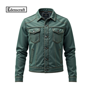 Veste en jean tendance pour homme avec design moderne, tenue décontractée toutes saisons pour activités de plein air, tissu de haute qualité - Product Image 1