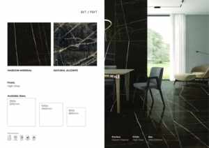 Carreaux de sol et de mur en porcelaine brillante 1200x1200, carreaux de luxe contemporains - Product Image 4