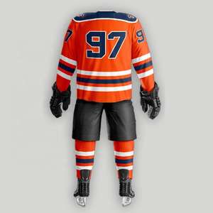 Meilleurs ensembles d'uniformes de hockey sur glace 100% polyester coupe-vent à séchage rapide Logo et taille personnalisés respirants pour hommes - Product Image 5