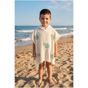 Juego de Toallas de Baño para Bebés Varol, 100% Algodón Orgánico, con Forro de Muselina, Diseño de Animales y Rayas, Producto para el Cuidado del Bebé - Product Image 1