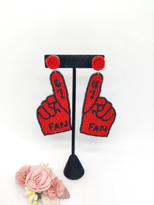 Meilleures ventes en Inde, boucles d'oreilles brodées de perles de graines, faites à la main, en coton et lin, légères, forme ovale, entièrement personnalisables - Product Image 4