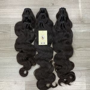 Extensiones de cabello ondulado de cuerpo indio de alta calidad más vendidas, cutícula cruda alineada, negro Natural para cabello humano de trama Genius - Product Image 5