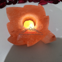 JOBAK Vente en gros Lampe de sel de l'Himalaya en forme de cœur, porte-bougie chauffe-plat, écologique, fait main, purificateur d'air, sculpté Feng Shui