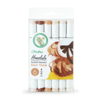 Ohuhu Lot de 6 marqueurs d'alcool Honolulu Skin Tone à double pointe avec pinceau et burin