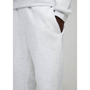 กางเกงจ็อกเกอร์ผ้าฝ้ายฟลีซทรงหลวม ขาตรง ลายทางโค้ง สไตล์ลำลอง สำหรับผู้ชาย ผ้ากันยับ สีอ่อน - Product Image 2