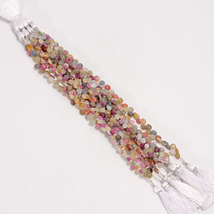 Cuentas de zafiro, cuentas lisas con forma de corazón de zafiro múltiple, cuentas de piedras preciosas de zafiro múltiple, cuentas de zafiro múltiple para la fabricación de joyas - Product Image 1