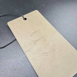 2025 xu hướng tùy chỉnh dập nổi giấy may treo thẻ thân thiện với môi treo thẻ phù hợp cho thương hiệu May Mặc, túi xách và giày - Product Image 3