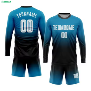 Ensemble de maillots de football pour hommes, respirant, 100% polyester, séchage rapide, vêtements de sport confortables, uniformes de football, Behram - Product Image 2