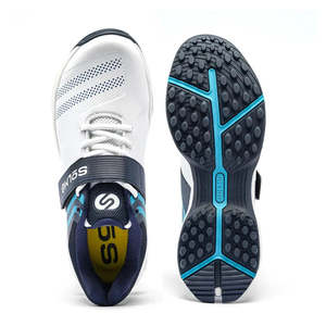 Chaussures de cricket SOLM8 pour garçons et filles S8 bleues à lacets respirantes pour le sport et l'entraînement avec doublure en mesh - Product Image 4