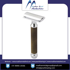 Suministro directo de fábrica Madhav Metal Luxury Men's Ajustable Acero inoxidable Hoja única Maquinilla de afeitar de seguridad disponible a precio de mercado - Product Image 2