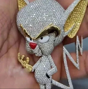 จี้เพชรทรง 3 กะรัต รูปนกฮูกการ์ตูน ดีไซน์คลาสสิกสำหรับเด็ก ของขวัญ พร้อมใบรับรอง GRA ชุบทองคำ 18K สีเหลือง - Product Image 4