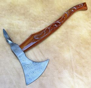 Venta al por mayor personalizado de alta calidad OEM ODM servicio PRESTIGE BLADES grado Industrial vikingo hacha de acero de Damasco hacha cabeza de mano - Product Image 3