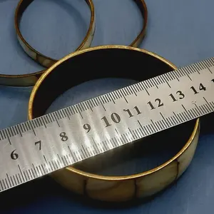 ทำด้วยมือสร้อยข้อมือไข่มุกแม่มุกสไตล์วินเทจเปลือกหอยอาเกตเครื่องประดับแฟชั่นโลหะทองเหลืองแกะสลักวัสดุธรรมชาติขอบคุณพระเจ้า - Product Image 6