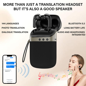 고정밀 오디오 스피커를 갖춘 <span class=keywords><strong>3</strong></span>-in-1 스마트 이어버드 Android 여행 비즈니스 학습을위한 실시간 AI 언어 번역 - Product Image 2