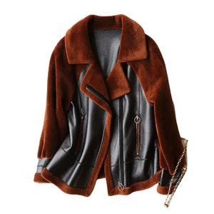 Veste en cuir de qualité supérieure pour femmes, personnalisée, unie, teinte, imperméable, écologique, respirante, mode de rue, fourrure pour l'hiver, noir - Product Image 2