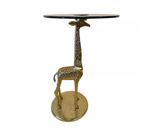 Console de table moderne en métal doré avec dessus en verre nouveau look mobilier de salon TV accessoire décoratif pour chambre à coucher mobilier de maison - Product Image 3