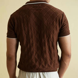 Polo de Punto Texturizado Premium para un Estilo Casual Diario, Polo de Punto Texturizado Ligero - Product Image 2