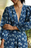 Robe longue élégante en voile de coton pour femme, style bohème chic, imprimé floral artisanal indien, lavable, pour l'été et l'automne