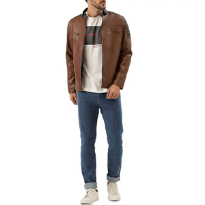 Vente en gros 20245 Veste en cuir pour homme de haute qualité, respirant, coupe-vent, service OEM à bas prix pour le printemps - Product Image 4