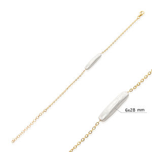 Bracelet de charme élégant en perles naturelles, design bâton, vente en gros, fait main, bijoux turcs en argent sterling 925 - Product Image 2