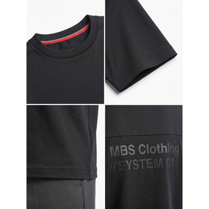 Men's Heavyweight 320GSM Mercerized Cotton T-<b>Shirt</b> Dyneema Pocket Ultrasonic <b>Welded</b> Streetwear Tee Customizable OEM Sialkot - Product Image 4