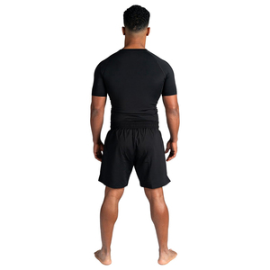 Shorts MMA pour hommes personnalisés de haute qualité, taille élastique, couleur noire, écologiques, séchage rapide, respirants, extensibles, légers, durables - Product Image 2