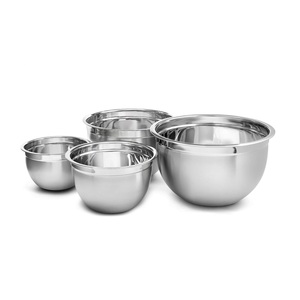 Ensemble de bols empilables en acier inoxydable, polyvalents, profonds, ronds, multi-usages, pour la préparation, le service, le mélange, la cuisson et le stockage dans la cuisine - Product Image 3