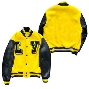 Chenille patchs laine en cuir véritable manches Letterman Baseball College Varsities veste/veste universitaire personnalisée hommes - Product Image 1