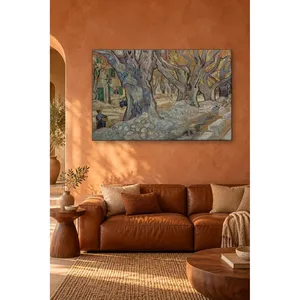 Fida Van Gogh Road Menders Under Giant Plane Trees Impression sur toile - Product Image 1