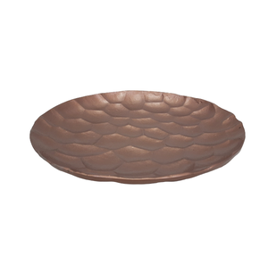 Plat de service indien pour mariage Plateau de service en aluminium de forme ronde Designer Plat en aluminium de luxe Couleur grise - Product Image 2