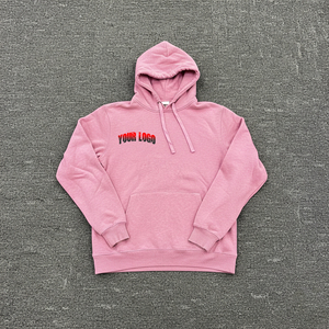 Sweats à capuche surdimensionnés épais et lourds avec logo sérigraphié personnalisé pour hommes Streetwear Sweats à capuche pour hommes de couleur unie de style Hip Hop - Product Image 1