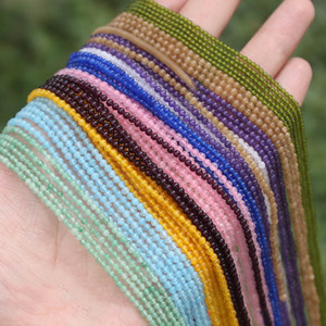 2Mm 3Mm Dainty Ít Đá Vòng Đánh Bóng Hạt, Thạch Anh Tím Tinh Thể Thạch Anh Đá Quý Loose Bead Sợi Cho Tự Làm Đồ Trang Sức, 38Cm - Product Image 1