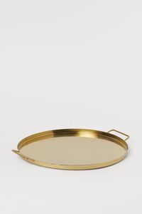 Plateau décoratif à cadre en bambou doré de luxe Plateau de service rectangulaire avec base en miroir pour décoration élégante de table à manger et de table basse - Product Image 4