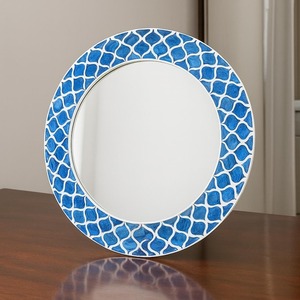Miroir rond en incrustation d'os indien Art déco Luxe Fait main Écologique Décoration d'intérieur pour anniversaire - Product Image 4