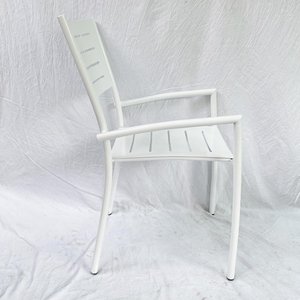 Silla de Café para Exteriores GCF099 con Reposabrazos de Hierro con Recubrimiento en Polvo, Abrigo para Mujer, Muebles de Regalo - Product Image 3