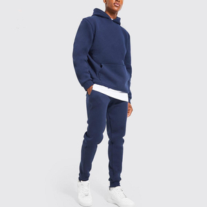 Ensemble de tenues deux pièces doublées de polaire d'hiver de qualité personnalisée Survêtement de jogging à capuche pour hommes - Product Image 5