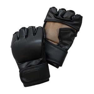 Gants MMA demi-doigt personnalisés Premium Grappling en cuir PU pour poinçonner UFC Fighting Muay Thai Training Sports - Product Image 6