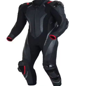 Traje de moto personalizado de alta calidad para hombre hecho de cuero genuino traje de montar en bicicleta deportiva a prueba de viento para exteriores - Product Image 5