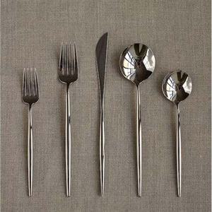 New Look Stainless Steel Silver Flatware Set with Unique Handle Design Luxury Modern Look <b>Cutlery</b> for Restaurant - Product Image 3